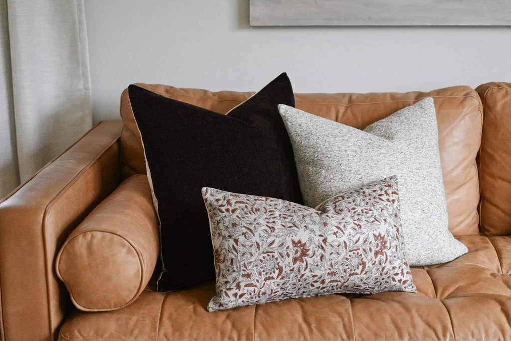 Cassana Botanical Print Warm White Pillow Cover Pillow Covers