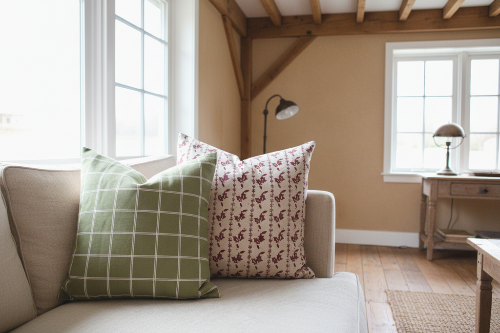 William Ditsy Prints Natural Linen Pillow Cover Pillow Covers