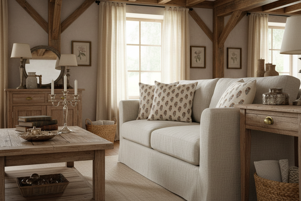 Edwin Ditsy Prints Warm White Pillow Cover Pillow Covers