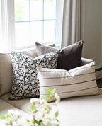 Franny Botanical Print Black Pillow Cover Pillow Covers
