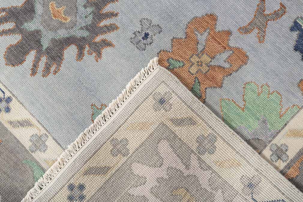 Camellia Hand-Knotted Wool Oushak Rug Hand-Knotted