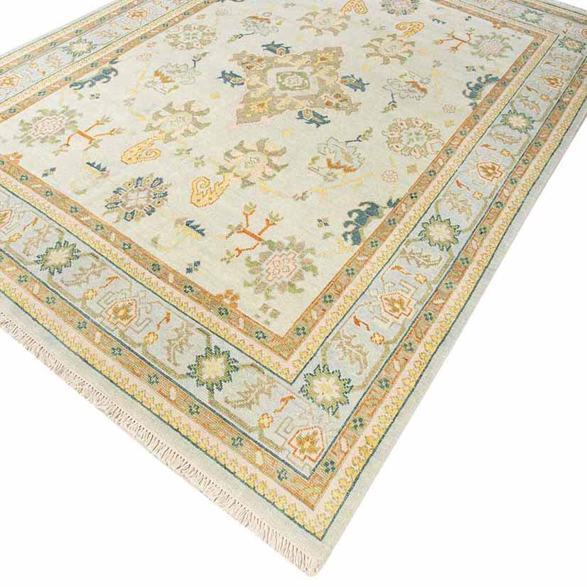 Celestia Hand-Knotted Wool Oushak Rug Hand-Knotted