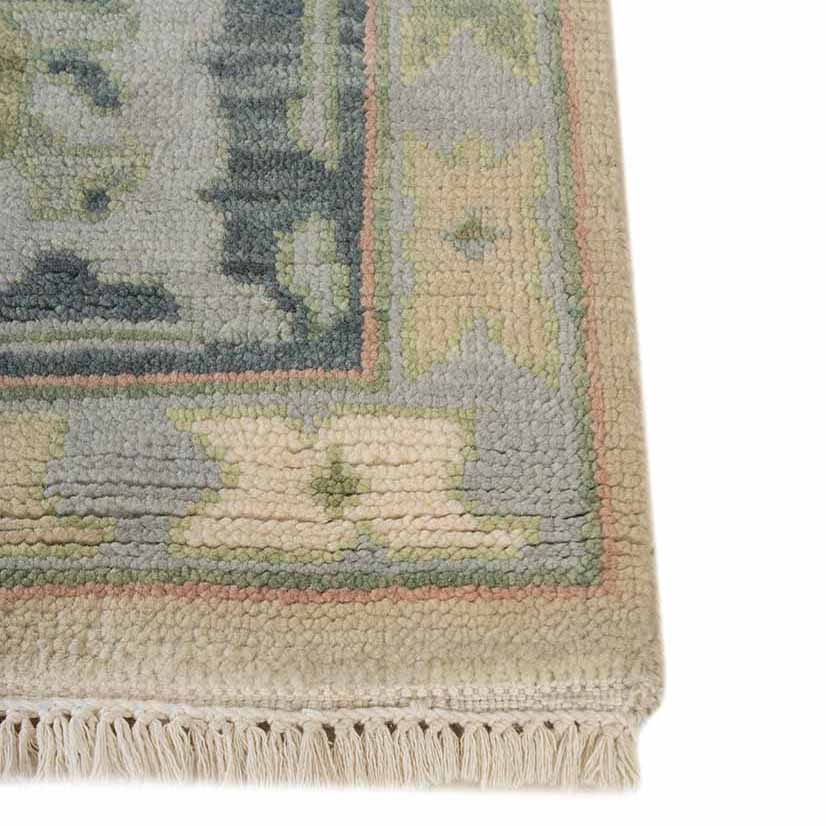 Wild Rose Hand-Knotted Wool Oushak Rug Hand-Knotted