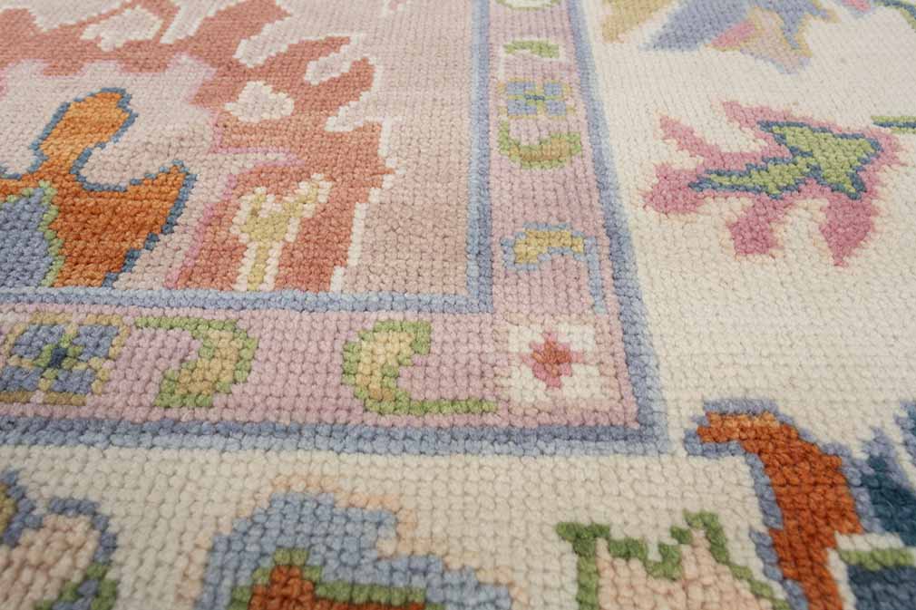 Zinnia Hand-Knotted Wool Oushak Rug Hand-Knotted