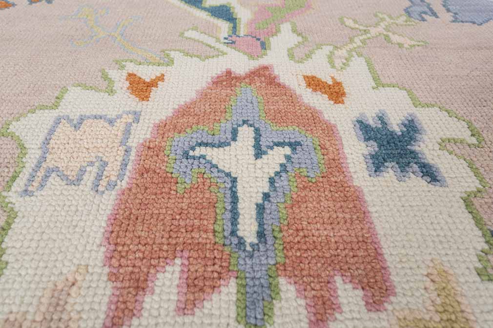 Zinnia Hand-Knotted Wool Oushak Rug Hand-Knotted