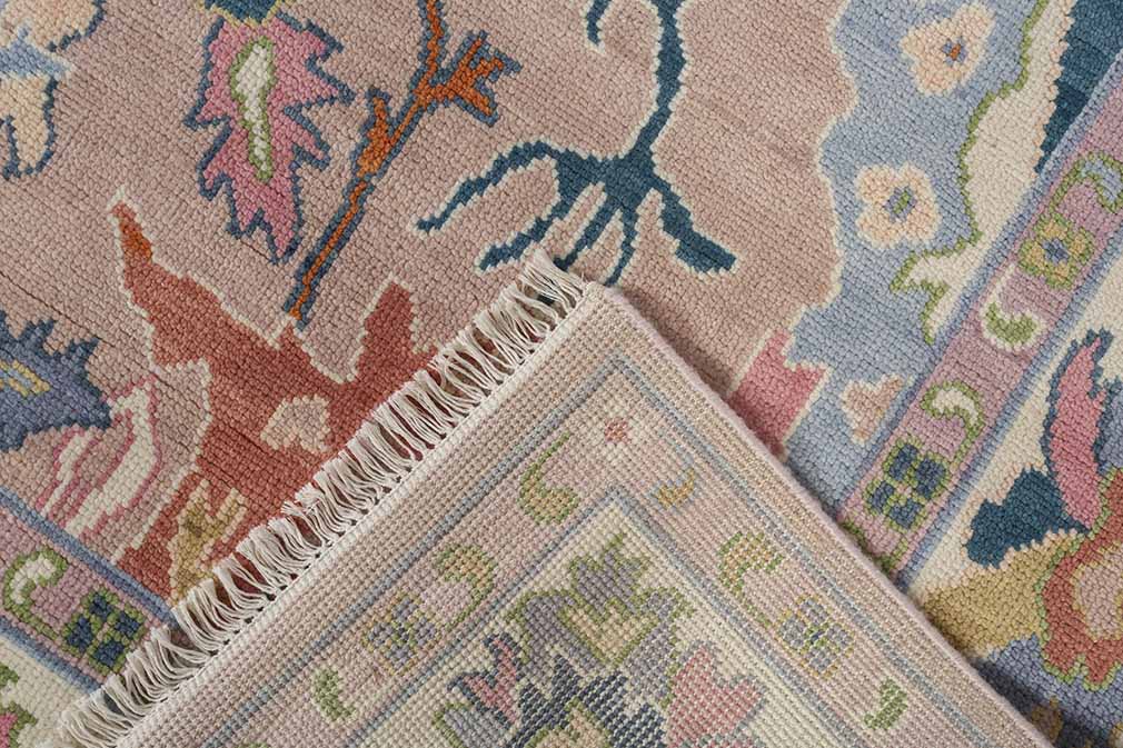 Zinnia Hand-Knotted Wool Oushak Rug Hand-Knotted