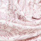Vivienne Red Block Print Cotton Duvet Cover Set