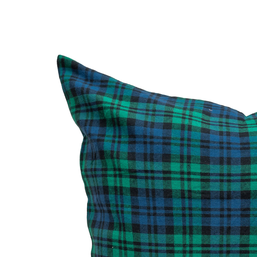 Winter Green Plaid Pillow Cover