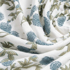 Tony Ice Blue Block Print Cotton Duvet Cover Set