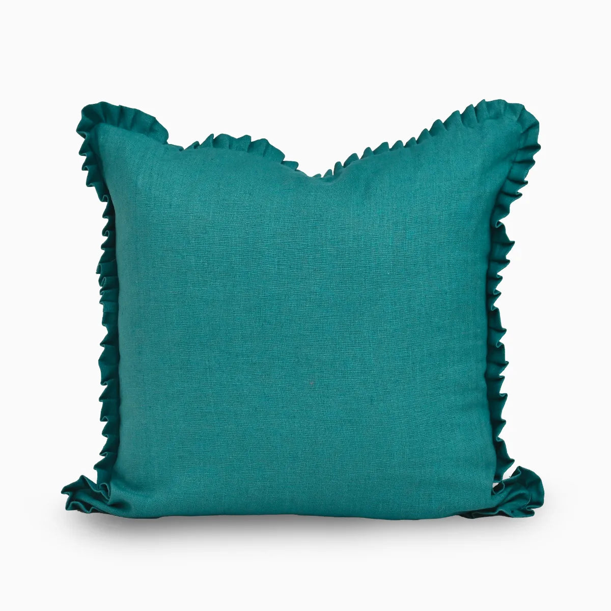 Ellington Linen Transformative Teal Pillow Cover Ruffle Pillow Covers
