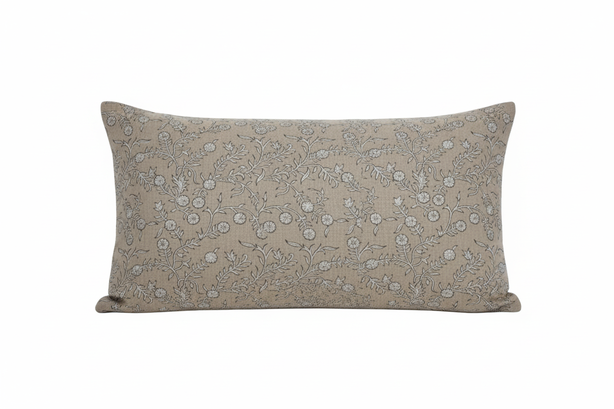 Harry Botanical Print Warm White Pillow Cover Pillow Covers