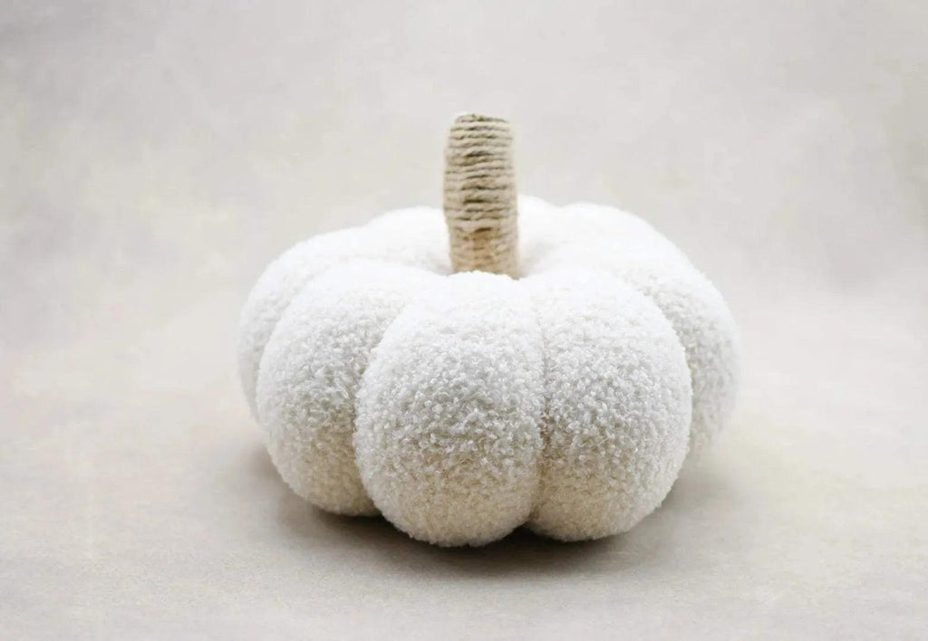 Cream Sherpa Pumpkin Home Decor