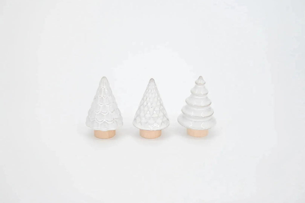 Ceramic Christmas Trees, Set of 3 Home Decor