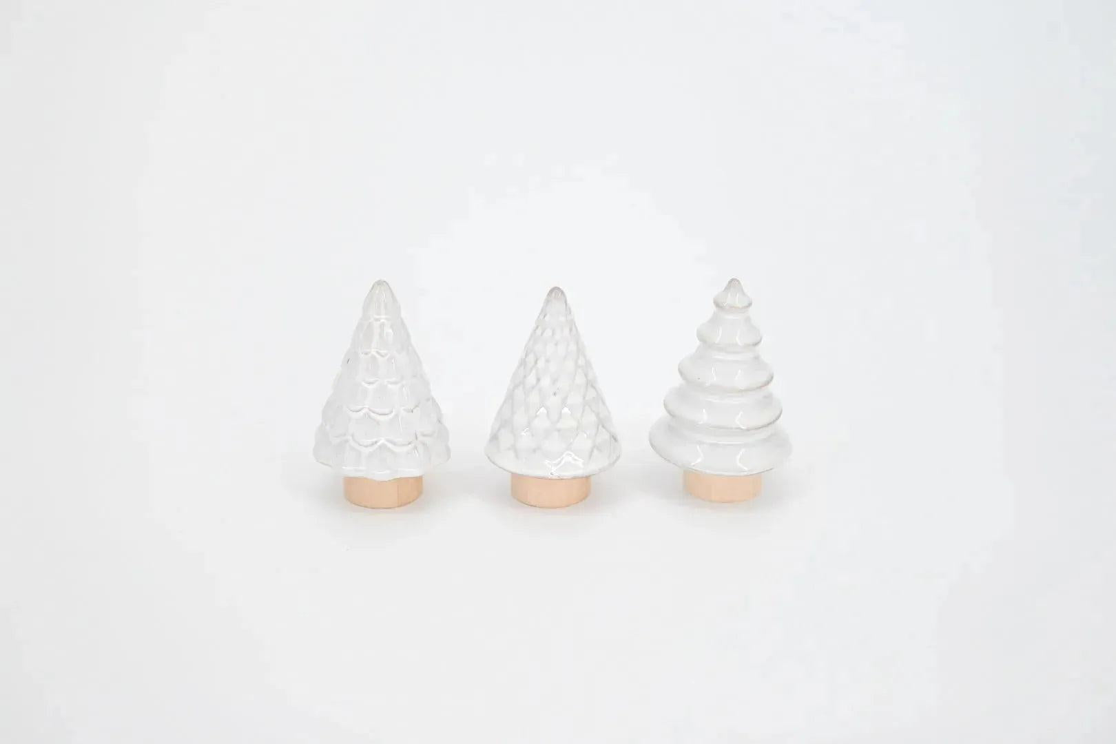 Ceramic Christmas Trees, Set of 3 Home Decor