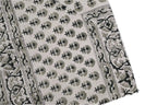 Charcoal Floral Block Print Tablecloth