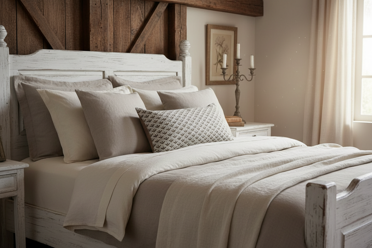 Harmony Ditsy Prints Natural Linen Pillow Cover Pillow Covers