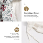 Andrea Red Block Print Cotton Duvet Cover Set