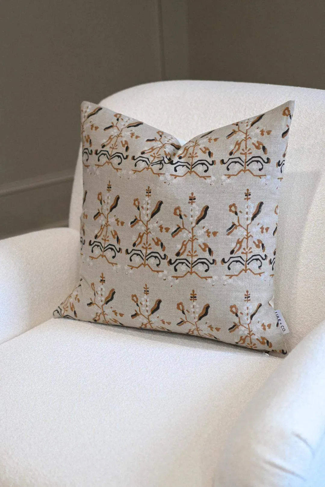 Anastasia Abstract Natural Linen Pillow Cover Pillow Covers