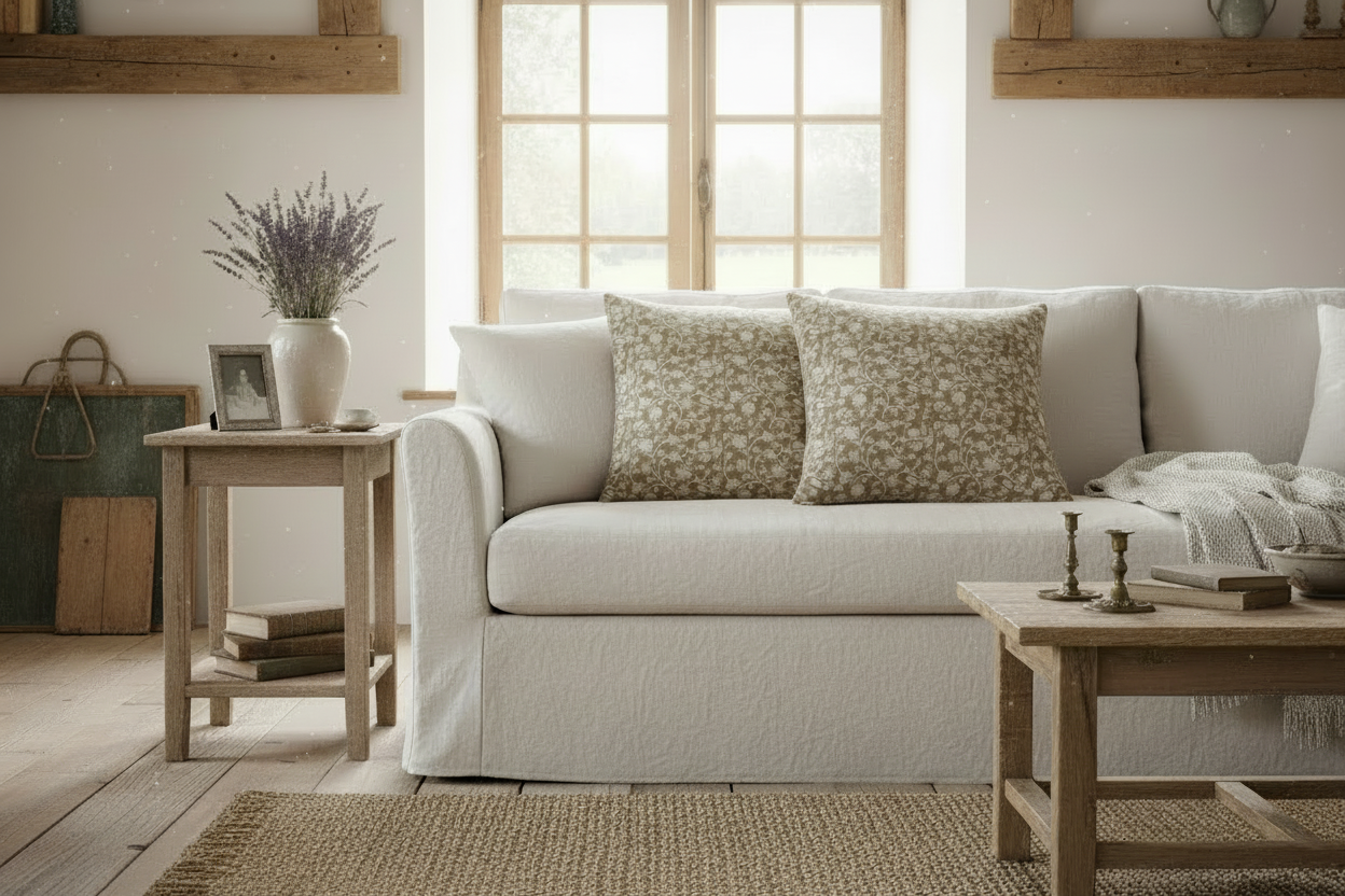 Samuel Botanical Print Deep Camel Pillow Cover Pillow Covers