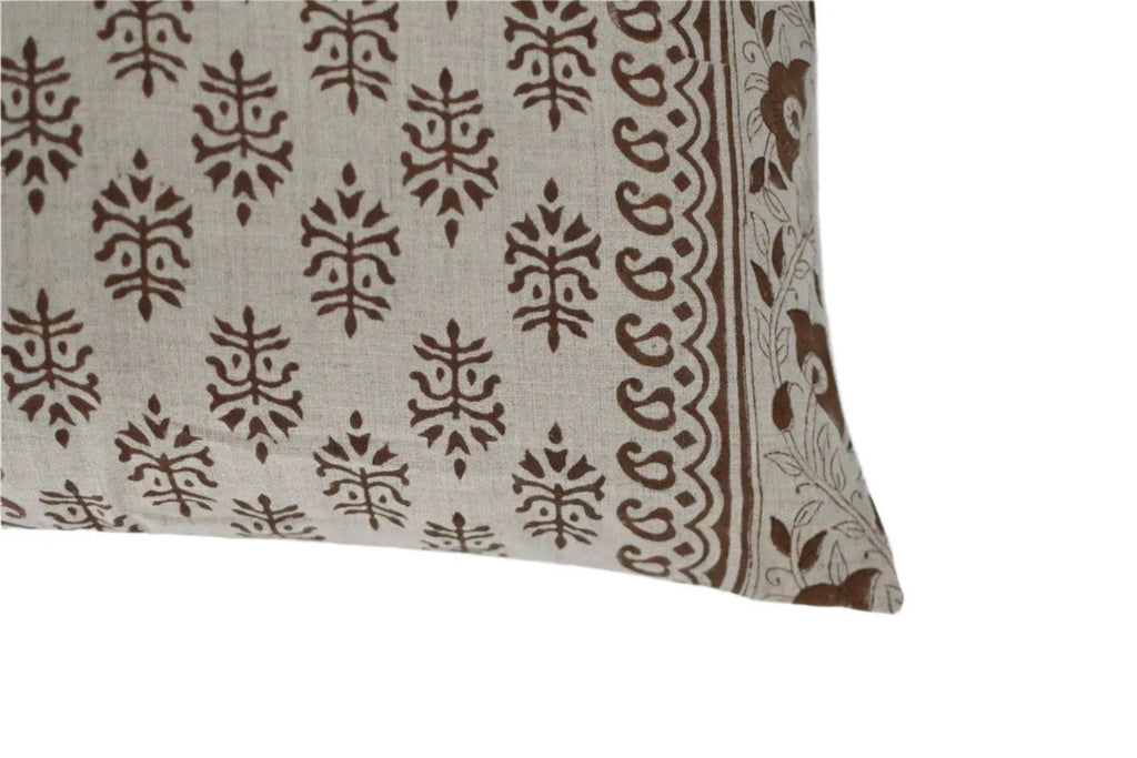 Otis Botanical Print Oat Pillow Cover Pillow Covers