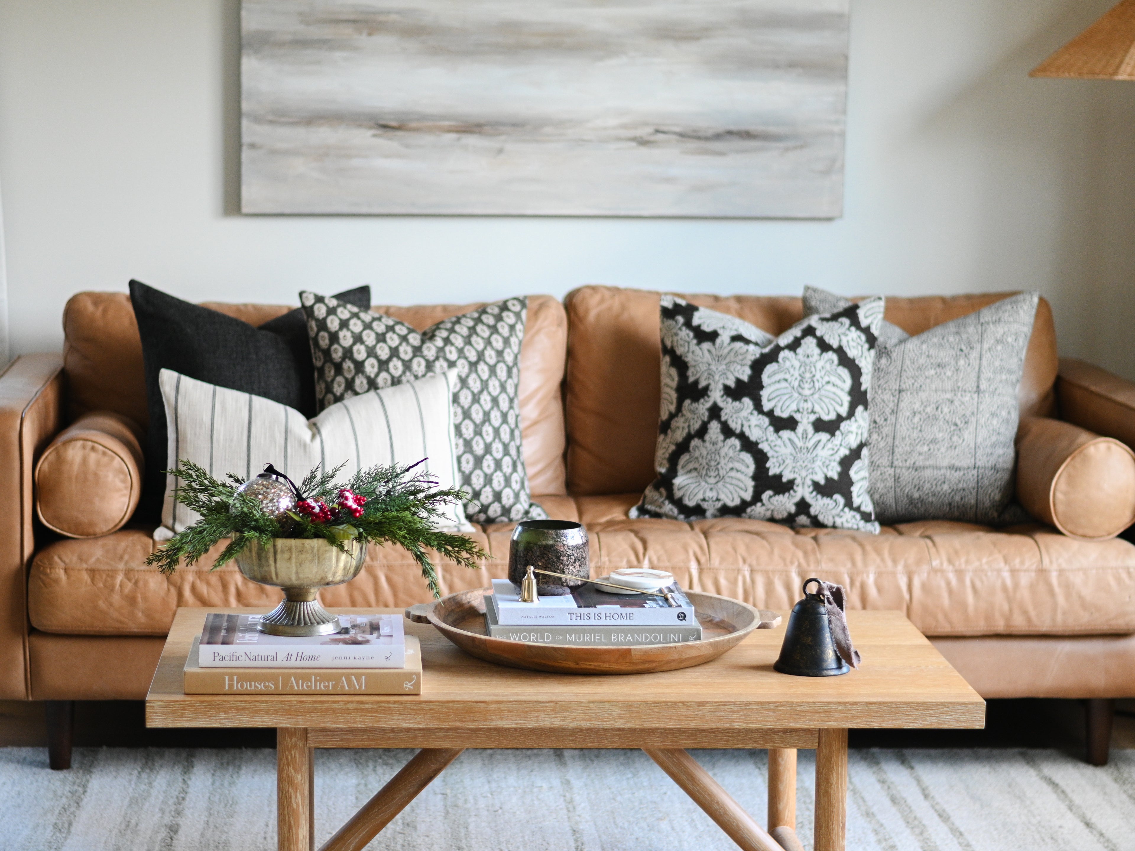 Theodora Botanical Print Deep Lava Pillow Cover Pillow Covers