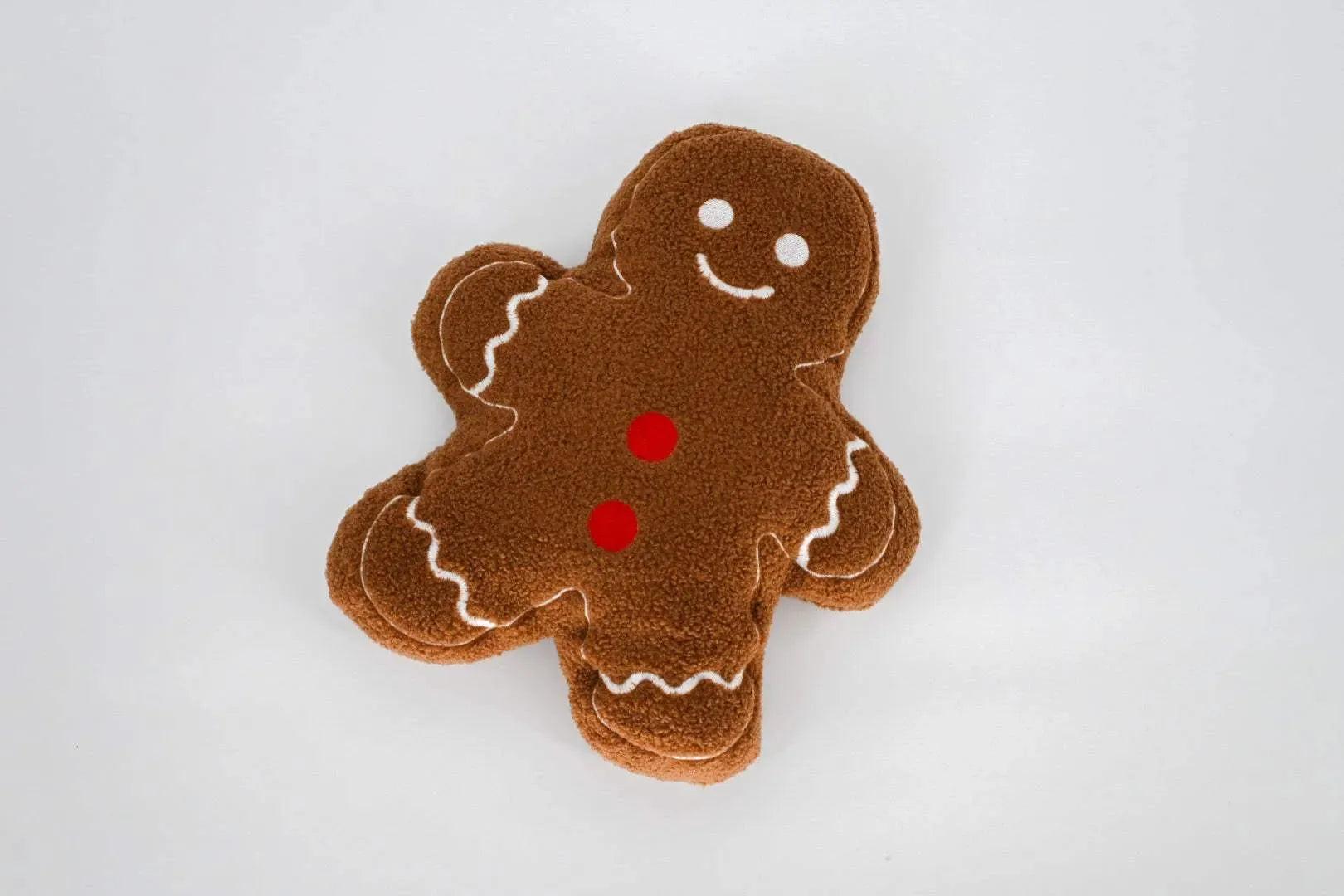 Sherpa Gingerbread Man Pillow Home Decor