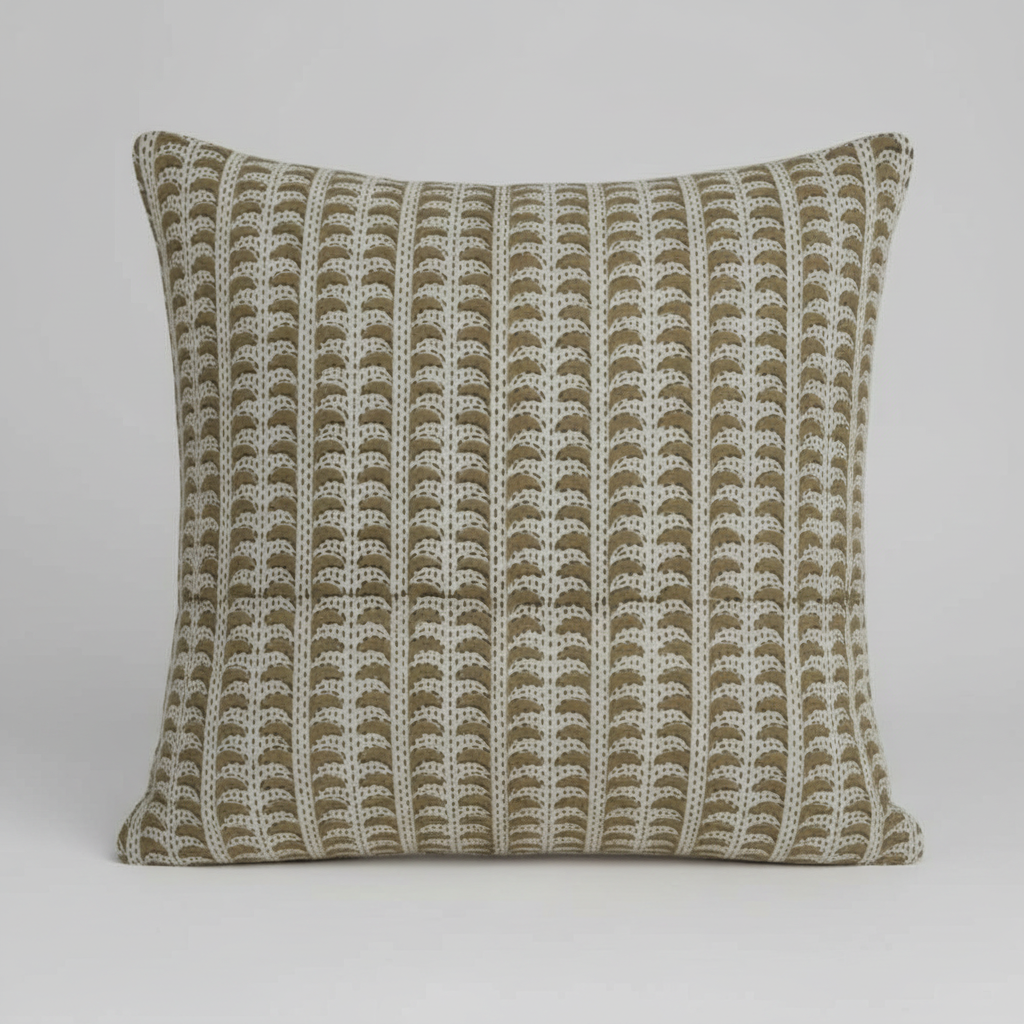 Eleanor Botanical Print Oat Pillow Cover 26" x 26" Double Sided Pillow Covers