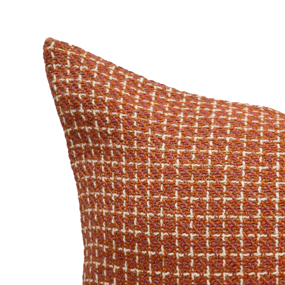 Channel Tweed Rust Pillow Cover