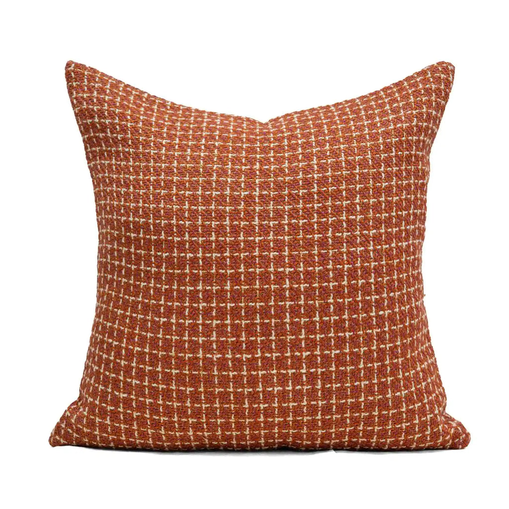 Channel Tweed Rust Pillow Cover