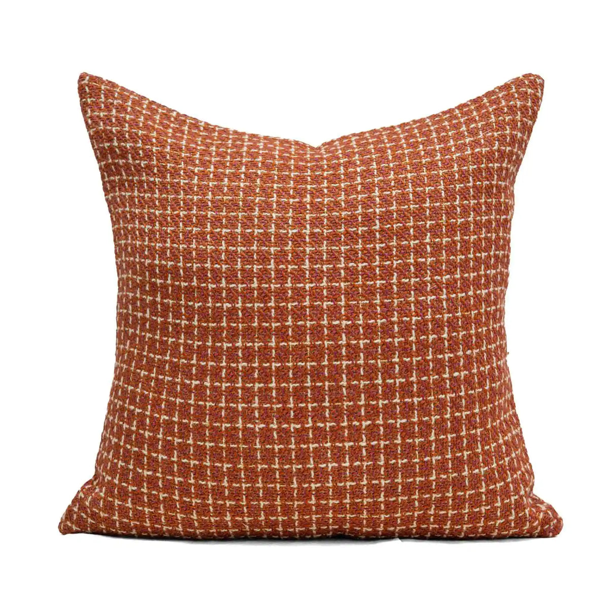 Channel Tweed Rust Pillow Cover