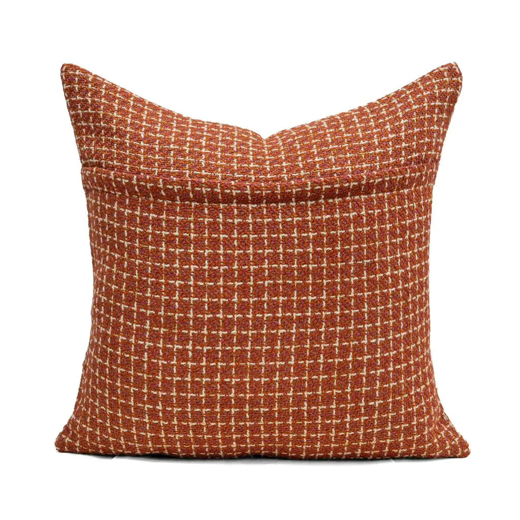 Channel Tweed Rust Pillow Cover