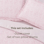 Vivienne Red Block Print Cotton Duvet Cover Set
