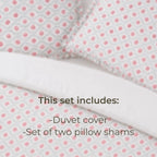 Andrea Red Block Print Cotton Duvet Cover Set