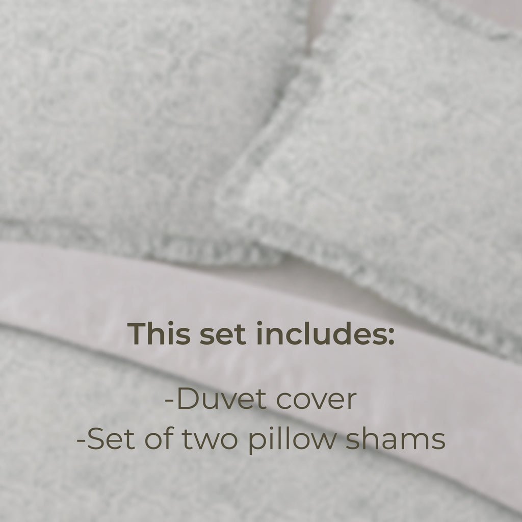 Veronica Block Print Cotton Duvet Cover Set