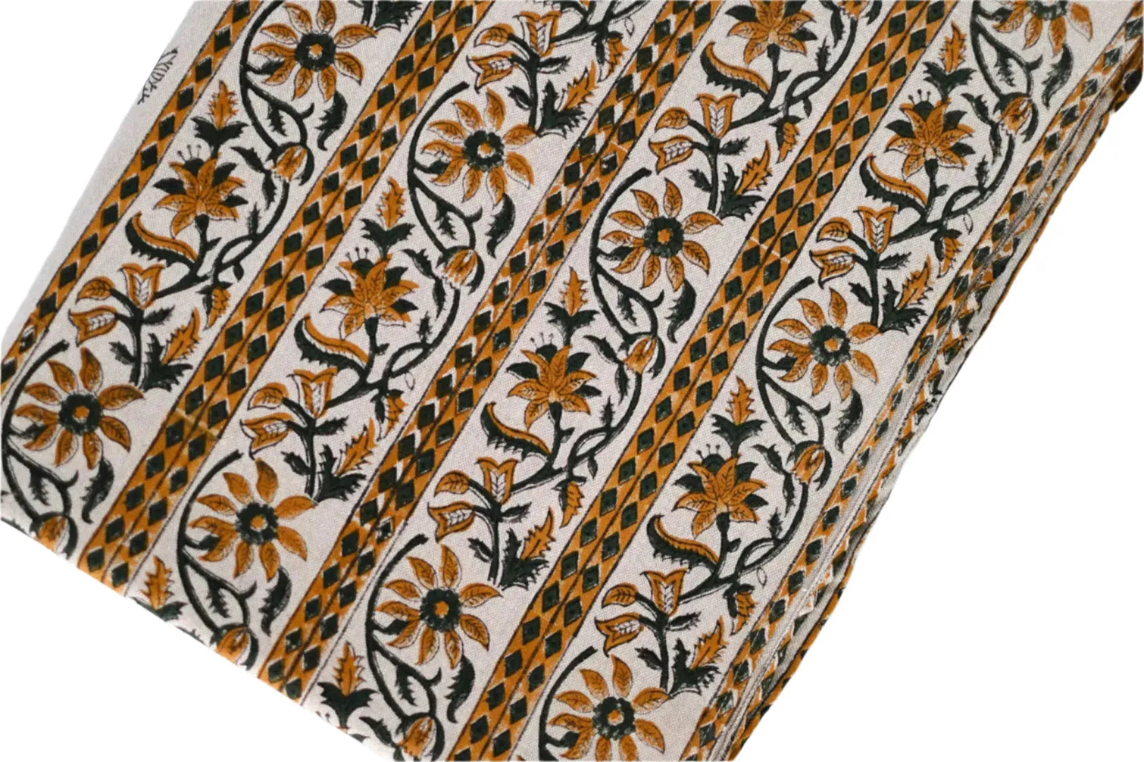 Henry Floral Block Print Tablecloth - Maple Village Lane