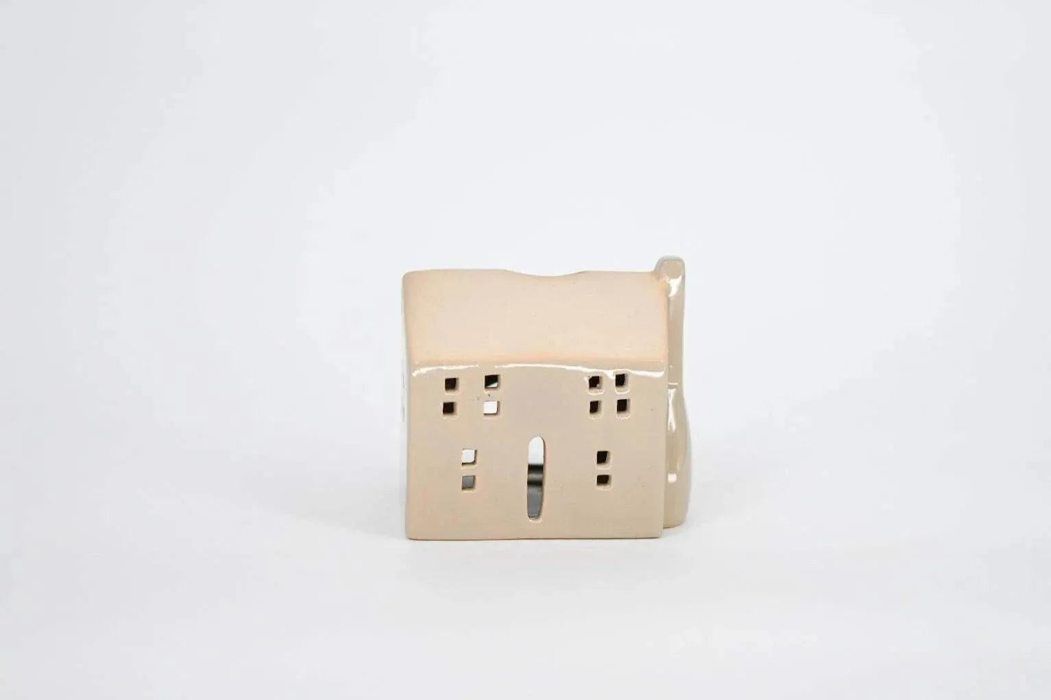 Neutral Ceramic House, 2 Styles Short Home Decor