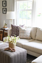 Cordelia Botanical Print Rosewood Pillow Cover Pillow Covers