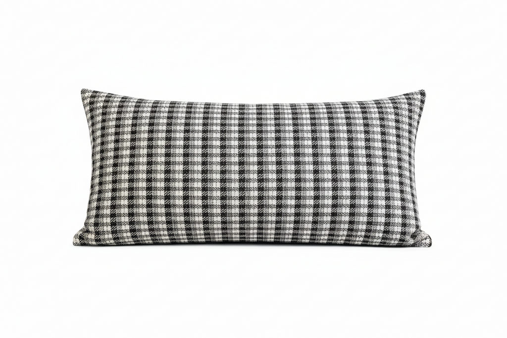 Magnus Check Ash Grey Pillow Cover Pillow Covers