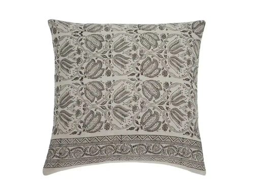 Beau Botanical Print Natural Linen Pillow Cover Single Sided Pillow Covers