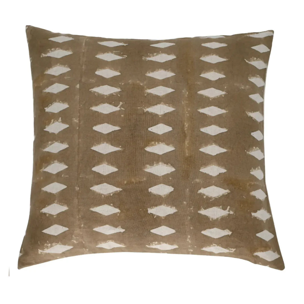 Walton Geometric Deep Camel Pillow Cover 26" x 26" Double Sided Pillow Covers