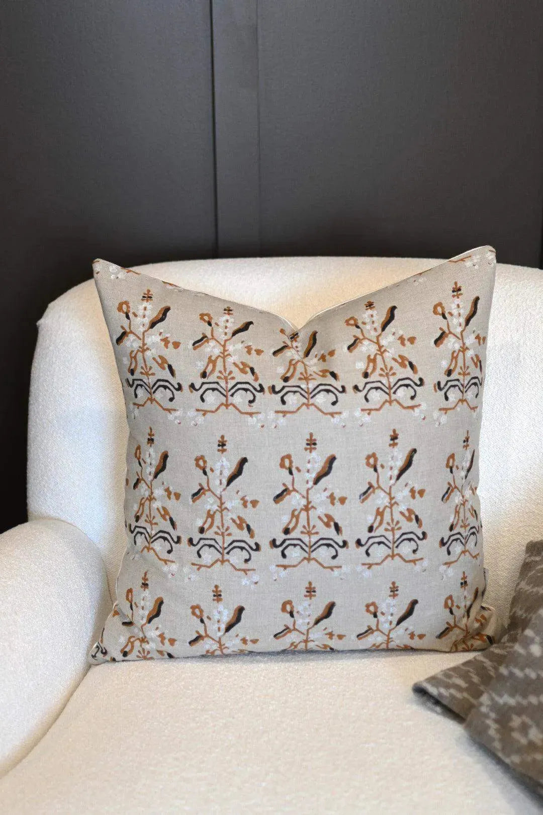 Anastasia Abstract Natural Linen Pillow Cover Pillow Covers