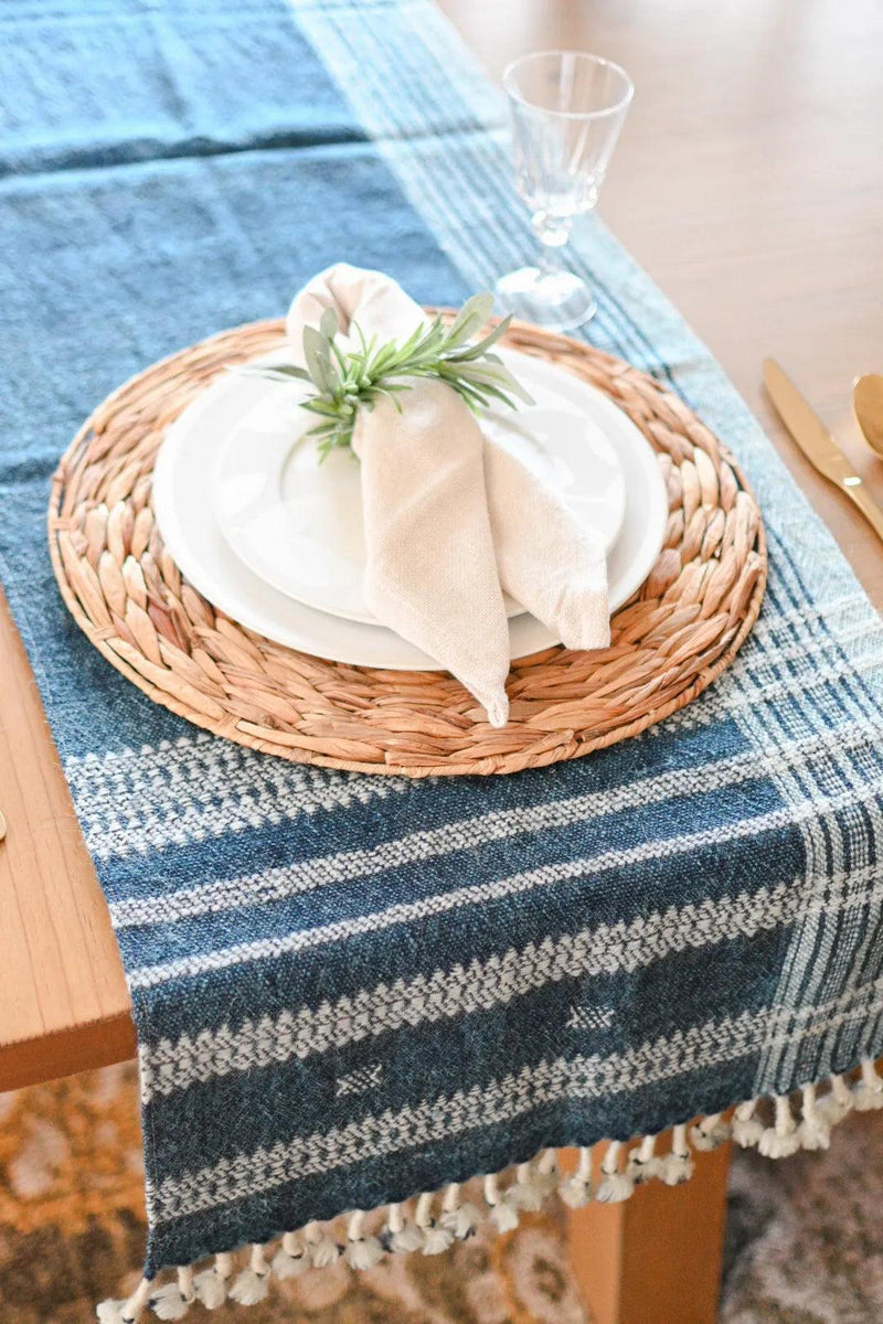 Bhujodi Table Runner - Denim Table Runners