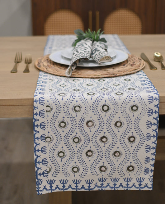 Ellen Block Print Table Runner