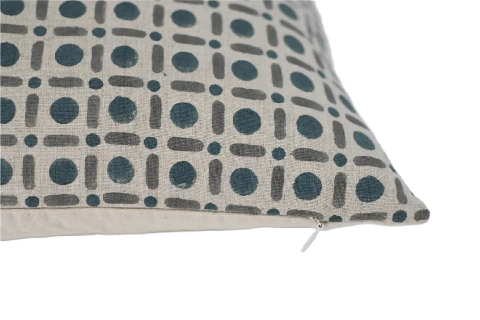 Levi Geometric Natural Linen Pillow Cover Pillow Covers