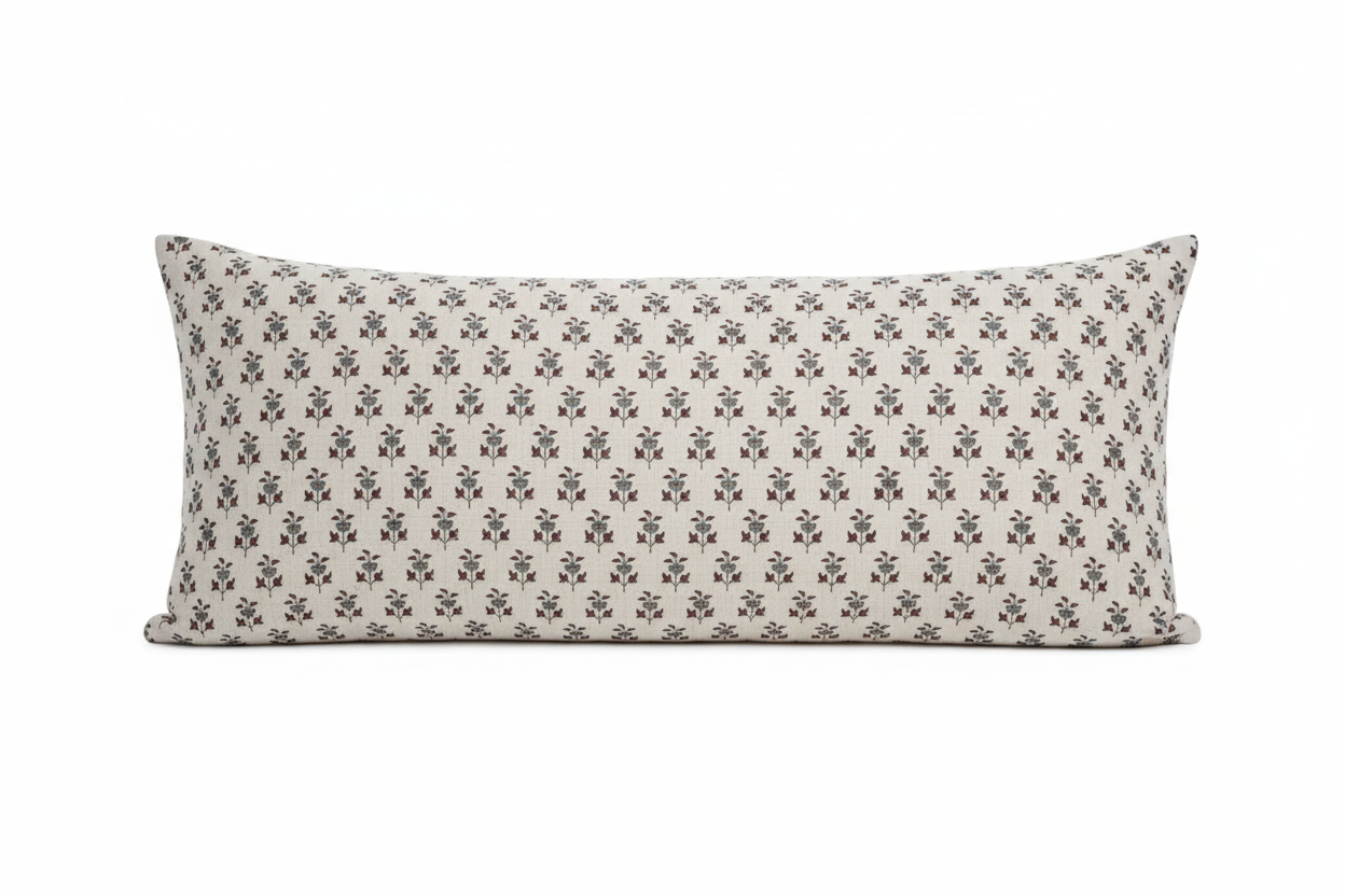 Clara Ditsy Prints Warm White Pillow Cover