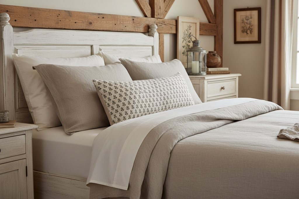Clara Ditsy Prints Warm White Pillow Cover Pillow Covers