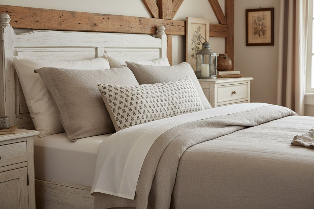 Rectangular pillow with floral pattern on a white background