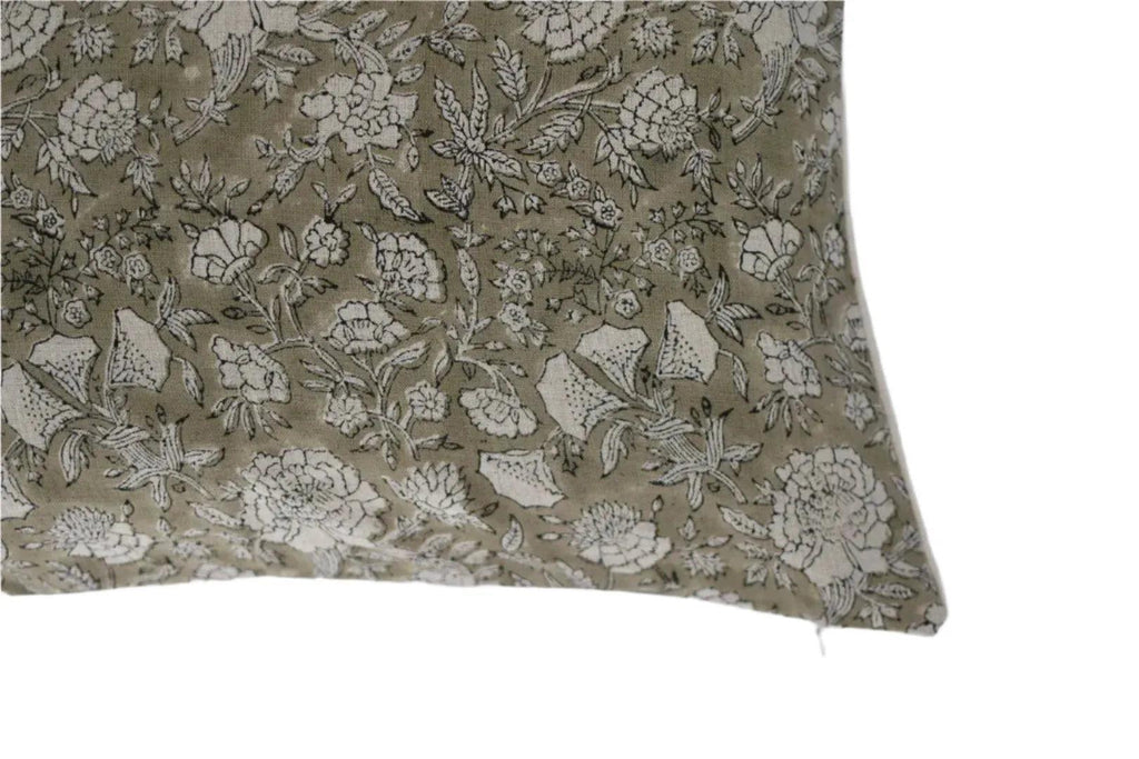 Veron Botanical Print Sage Pillow Cover Pillow Covers
