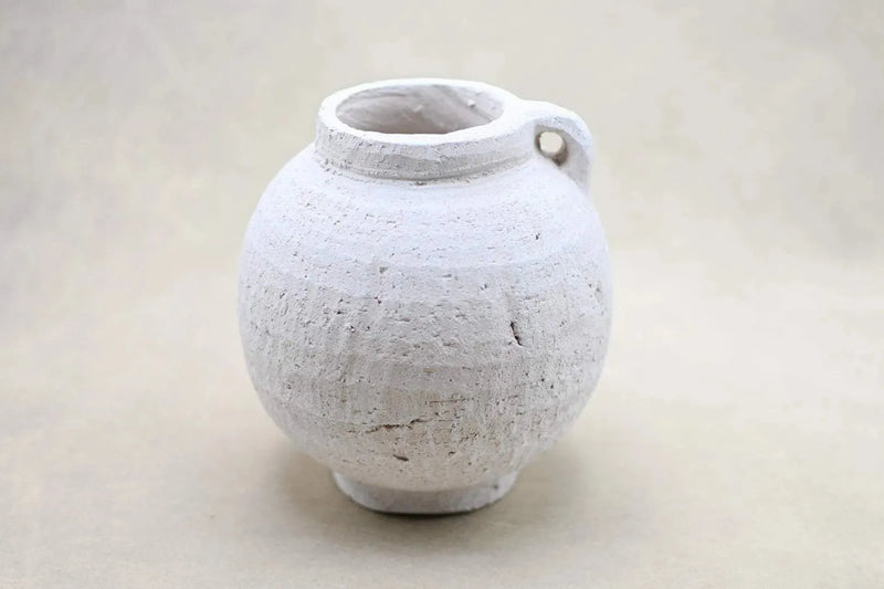 White Textured Jug Vase Vase & Pots