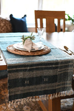 Bhujodi Table Runner - Dark Chambray - Maple Village Lane